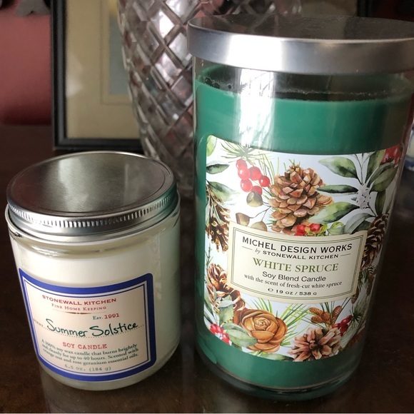 Stonewall Soy candles set of two in spruce and summer blend. - Picture 1 of 1